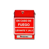 Estación De Jalón Convencional De Doble Acción, Color Rojo, Texto En Español (0600-01230) Incluye varilla de vidrio