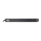 Multicontacto Horizontal (PDU) de 10 Contactos (NEMA 5-15R) Rack 19" 1UR. Voltaje Entrada/Salida: 120Vca/15A