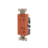 Receptáculo Duplex de 20 A 125 V /  2 Polos 3 Hilos/ Nema 5- 20 R / Color Naranja/ Grado Hospital.