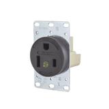 Receptáculo Individual de 50 A 250 V /  2 Polos 3 Hilos/ Nema 6- 50 R / Color Negro/ Grado Industrial-Comercial.