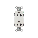 Contacto Duplex Decorador 20 A 125V / 2 Polos 3 Hilos/ Nema 5-20 R / Color Blanco.
