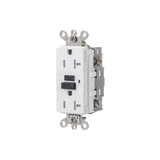 Contacto GFCI 20 A 125 V / Resistente a Intemperie / A prueba de manipulaciones / Color Blanco (Nema 5-20R) / Grado Industrial.
