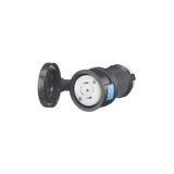 Conector Industrial con Bloqueo de Media Vuelta / 30 A 120/208 V CA / Nema L21-30R / 4 Polos 5 Hilos / Color Blanco y Negro / Grado Industrial