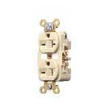 Contacto Dúplex 20 A 250 V / 2 Polos 3 Hilos / Nema 6-20R / Grado Industrial /Color Marfil.