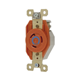 Receptáculo Sencillo de Media Vuelta/ 20 A 250 V CA / 2 Polos 3 Hilos / Nema L6-20R.