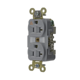 Contacto Dúplex Conexión a Tierra Aislada/ 20 A 125 V/ 2 polos 3 Hilos/ Color Gris/ Nema 5- 20R/ Grado Industrial.