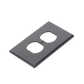 Tapa para Contacto Dúplex Color Negro.