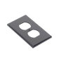 Tapa para Contacto Dúplex Color Negro.