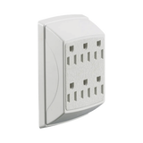 Multicontacto Dúplex con 6 Salidas/ 15 A 125 V CA/ 2 Polos 3 Hilos / Color Blanco.