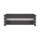 Soporte Industrial Para Instalar Equipos de Montaje en Riel DIN, Para Racks o Gabinetes Estándar de 19in, de 4UR, Color Negro