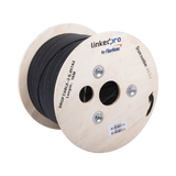 Carrete de 1 km de Fibra Óptica Drop, Interior/Exterior G.657A2 Monomodo de 2 hilos (bifibra), Diseñada para Fusionarse, Dieléctrica, Forro Negro , (No Soporta Conectores Mecánicos)