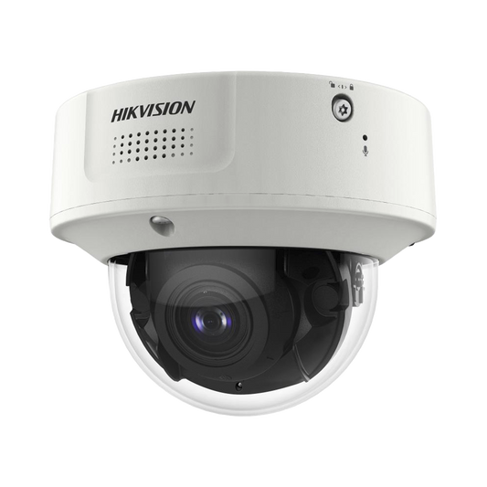 Domo IP 4 Megapixel / Lente Mot. 2.8 a 12 mm / 40 mts IR EXIR / 2 Analiticos Simultaneos / SSD Integrado 1 TB / DeepinView / 2 Micrófonos Integrados / IP67 / IK10 / H.265+ / WDR 150 dB / Captura Facial / Búsqueda por Atributos