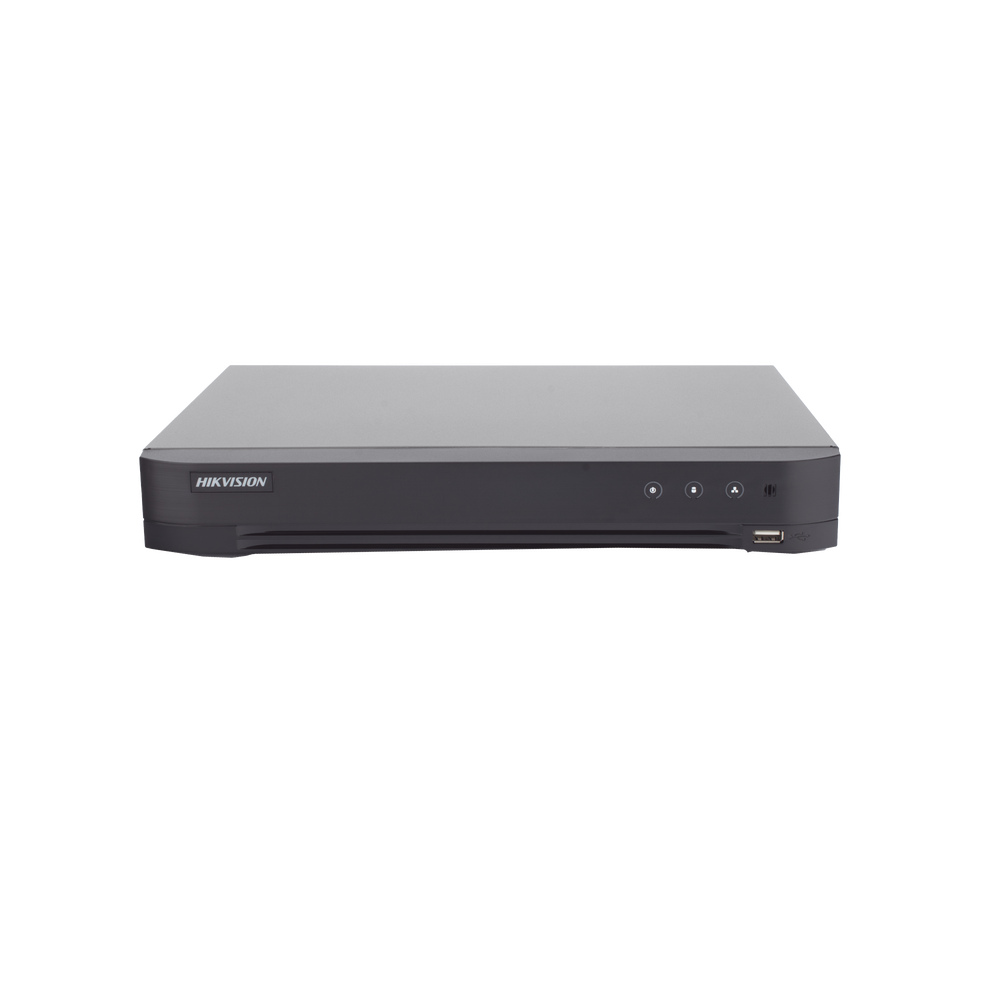 DVR 4 Canales TURBOHD + 2 Canales IP / 5 Megapixel Lite - 3K Lite / Audio de Dos Vías por Coaxitron / Reconocimiento Facial / ACUSENSE (Evista falsas alarmas) / 1 Bahía de Disco Duro / Salida de Video en Full HD