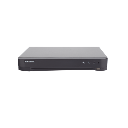 DVR 4 Canales TURBOHD + 2 Canales IP / 5 Megapixel Lite - 3K Lite / Audio de Dos Vías por Coaxitron / Reconocimiento Facial / ACUSENSE (Evista falsas alarmas) / 1 Bahía de Disco Duro / Salida de Video en Full HD