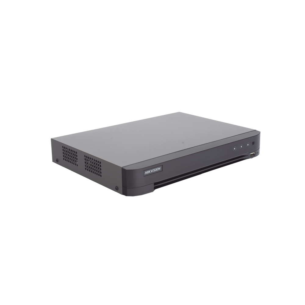 DVR 4 Canales TURBOHD + 2 Canales IP / 5 Megapixel Lite - 3K Lite / Audio de Dos Vías por Coaxitron / Reconocimiento Facial / ACUSENSE (Evista falsas alarmas) / 1 Bahía de Disco Duro / Salida de Video en Full HD