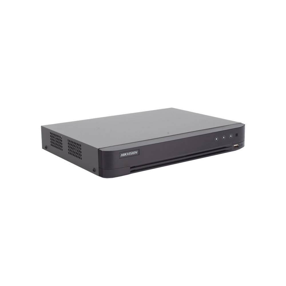DVR 4 Canales TURBOHD + 4 Canales IP / 8 Megapixel (4K) / Audio por Coaxitron / ACUSENSE / Reconocimiento Facial / 1 Bahía de Disco Duro / Salida de Video en Full HD / H.265+ / Alarmas I/O