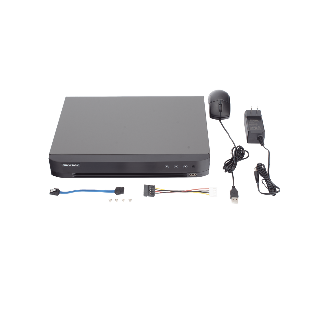 DVR 4 Canales TURBOHD + 4 Canales IP / 8 Megapixel (4K) / Audio por Coaxitron / ACUSENSE / Reconocimiento Facial / 1 Bahía de Disco Duro / Salida de Video en Full HD / H.265+ / Alarmas I/O