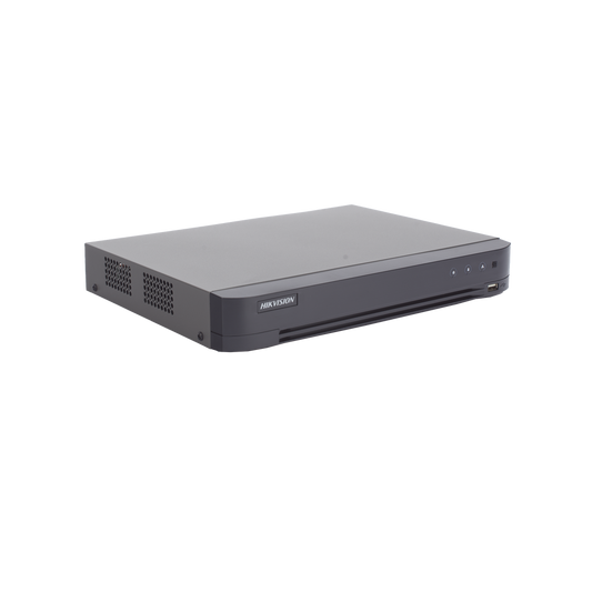 DVR 8 Canales TURBOHD +  8 Canales IP / 8 Megapixel (4K) / Audio por Coaxitron / ACUSENSE / Reconocimiento Facial / 1 Bahía de Disco Duro / Alarmas I/O / Salida de Video en 4K / H.265+