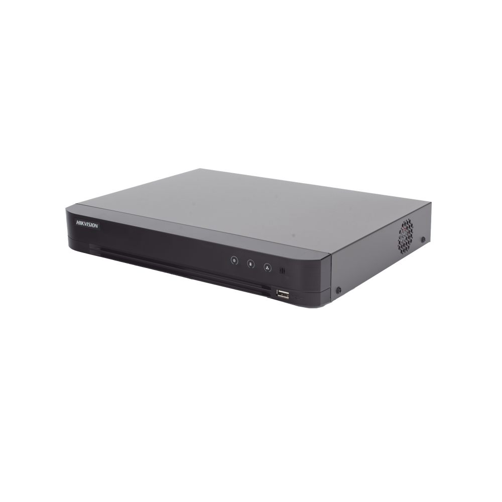 DVR 8 Canales TURBOHD + 8 Canales IP / 8 Megapixel (4K) / Audio por Coaxitron / ACUSENSE / Reconocimiento Facial / 1 Bahía de Disco Duro / Salida de Video en 4K / H.265+