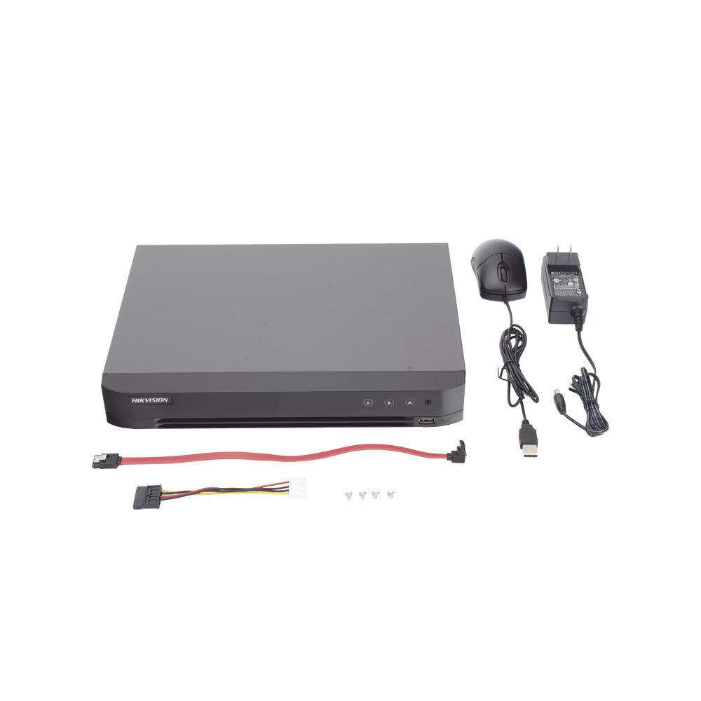 DVR 8 Canales TURBOHD + 8 Canales IP / 8 Megapixel (4K) / Audio por Coaxitron / ACUSENSE / Reconocimiento Facial / 1 Bahía de Disco Duro / Salida de Video en 4K / H.265+