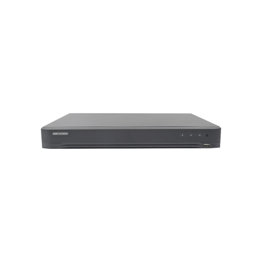 [Audio Bidireccional] DVR 32 Canales TurboHD + 8 Canales IP / 5 Megapixel Lite - 3K Lite / Acusense / Reconocimiento Facial  / Audio por Coaxitron / 2 Bahías de Disco Duro / H.265+ / Salida de Video en Full HD