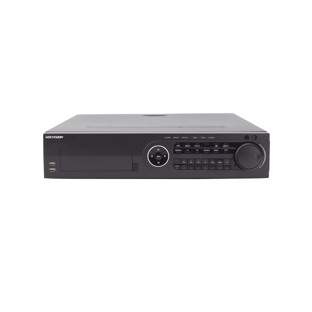 DVR 16 Canales TurboHD + 8 Canales IP / 3K / 5 Megapixel /  8 Bahías de Disco Duro / 16 Entradas de Audio Fisicas (Microfono por Separado) / Audio por coaxitron / Acusense / 16 Entradas de Alarma / POS / H.265+