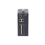 Switch Industrial Administrable L2+, 8 Puertos 1G SFP, 2 Puertos TP Gigabit, (-40 ~75 grados C)