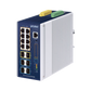 Switch Industrial Capa 3 de 8 Puertos 10/100/1000T PoE 802.3bt, 2 Puertos SFP 1 G/2.5 G, 4 Puertos SFP 10G, Instalación en Pared o Puerto DIN.