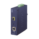 Convertidor de Medios PoE Industrial, Puerto SFP 1000BASE-SX/LX a Puerto RJ45 Gigabit con Salida PoE 802.3at (Hasta 30 W).