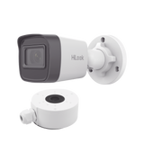 HiLook Series / Bala IP 4 Megapixel / 20 mts IR / Exterior IP67 / PoE / dWDR / Lente 2.8 mm + Caja de conexión DS-1280ZJ-XS