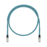 Patch Cord Cat6A de Grado Industrial 600V, Blindado SF/UTP, Calibre 26 AWG, Color Aqua, 1.5m