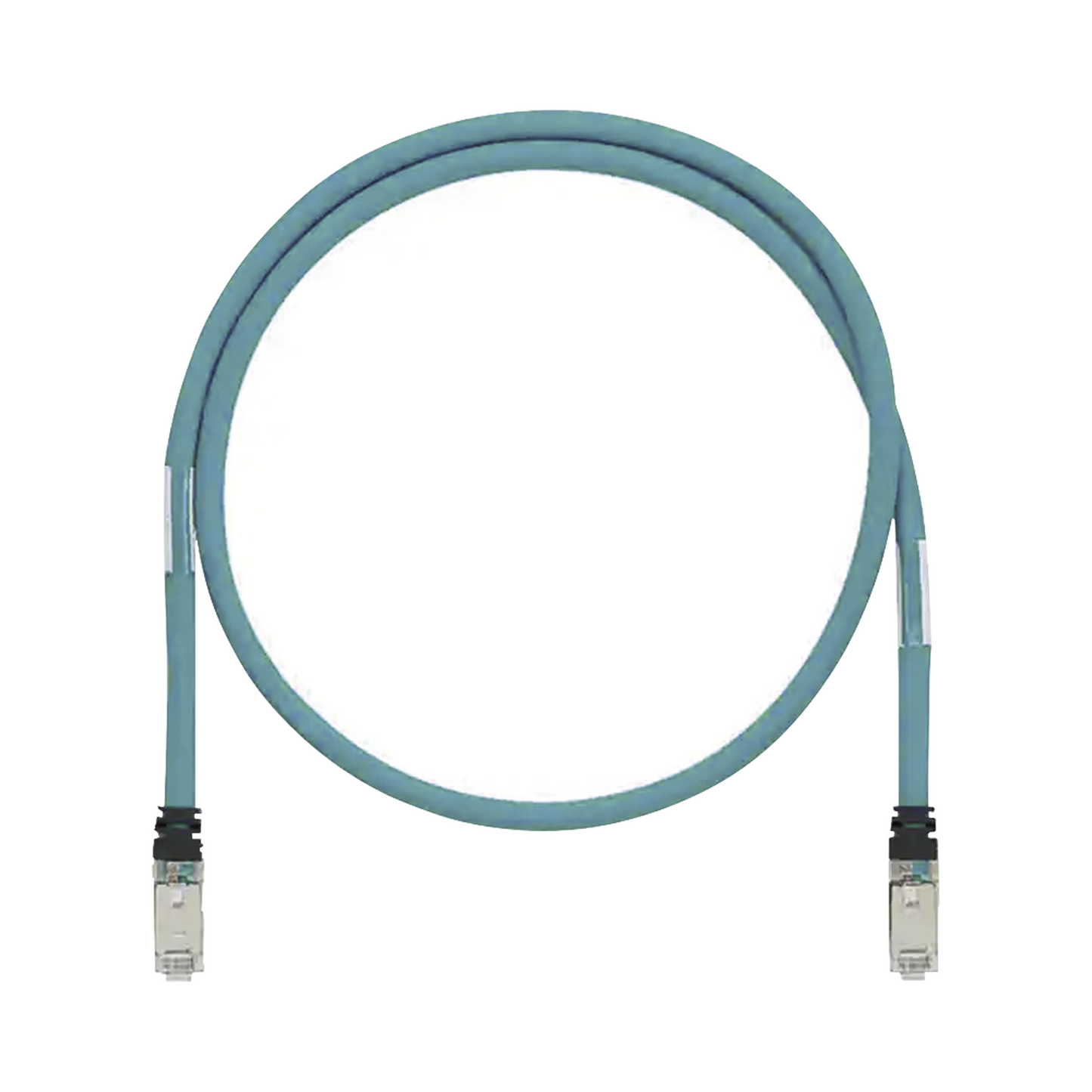 Patch Cord Cat6A de Grado Industrial 600V, Blindado SF/UTP, Calibre 26 AWG, Color Aqua, 2 m