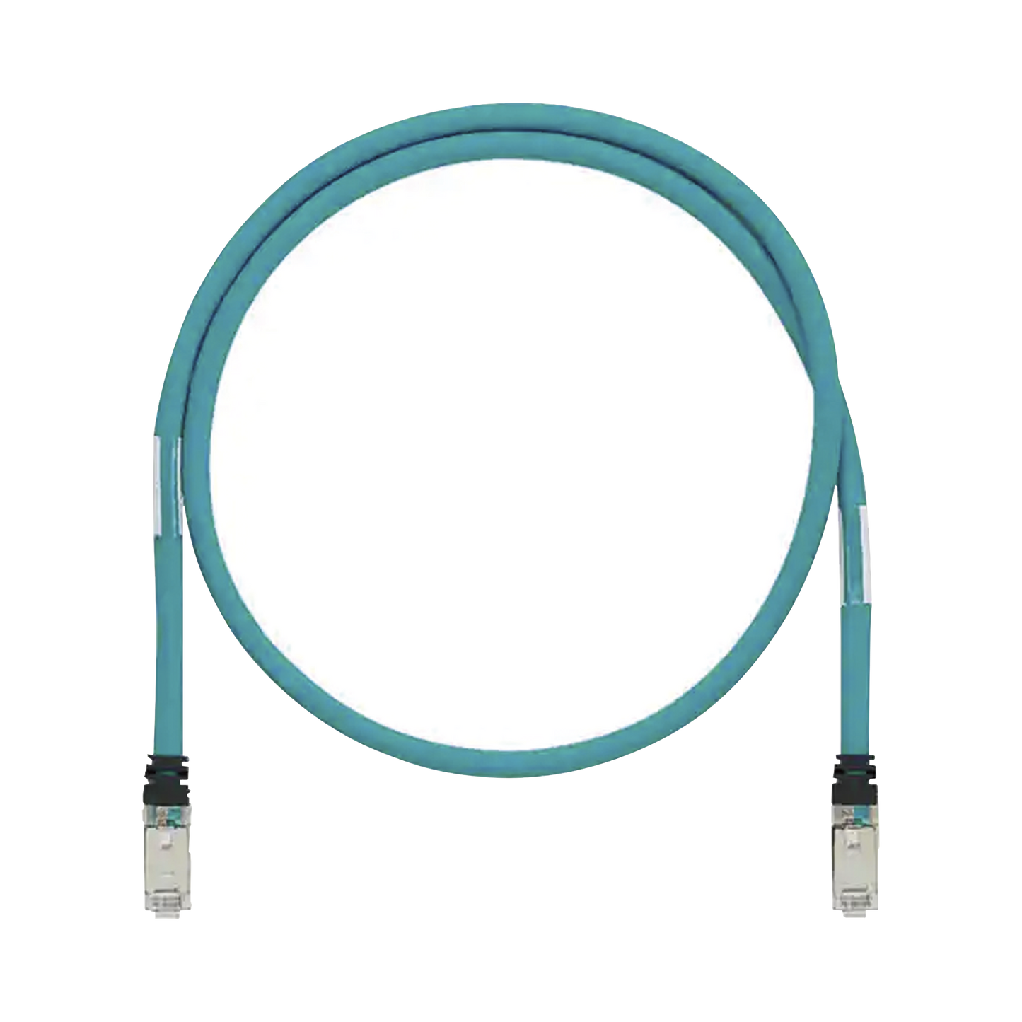 Patch Cord Cat6A de Grado Industrial 600V, Blindado SF/UTP, Calibre 26 AWG, Color Aqua, 5m