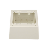 Caja de Pared Superficial Doble, con Divisor Opcional, uso Universal con Placas de Pared, Color Blanco Mate