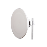 Antena direccional Alto Rendimiento / Parábola profunda para mayor aislamiento al ruido /4 ft / Guía de onda  para radio B5x y C5x / Ganancia de 35 dBi / Soporte de acero inoxidable / Polaridad en 90 ° y 45 ° / Incluye montaje.