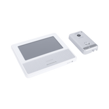KIT DE VIDEOPORTERO IP COLOR BLANCO / Apertura con app / Súper elegante / Monitor WIFI /  Alimentación 110vca