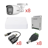 KIT TurboHD con Audio 1080p / DVR 8 Canales 1080p lite / 8 Cámaras Bala (exterior 2.8 mm) / Transceptores / Conectores / Fuente de Poder / AUDIO POR COAXITRON