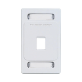 Placa de pared Keystone de 1 salida, color blanco, para jacks Keystone Z-MAX y MAX