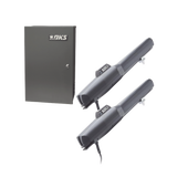 Kit de Operadores Abatibles 6006 de Doorking / Para Puertas de Hasta 5.5 Metros  / Soporta Respaldo de Baterias