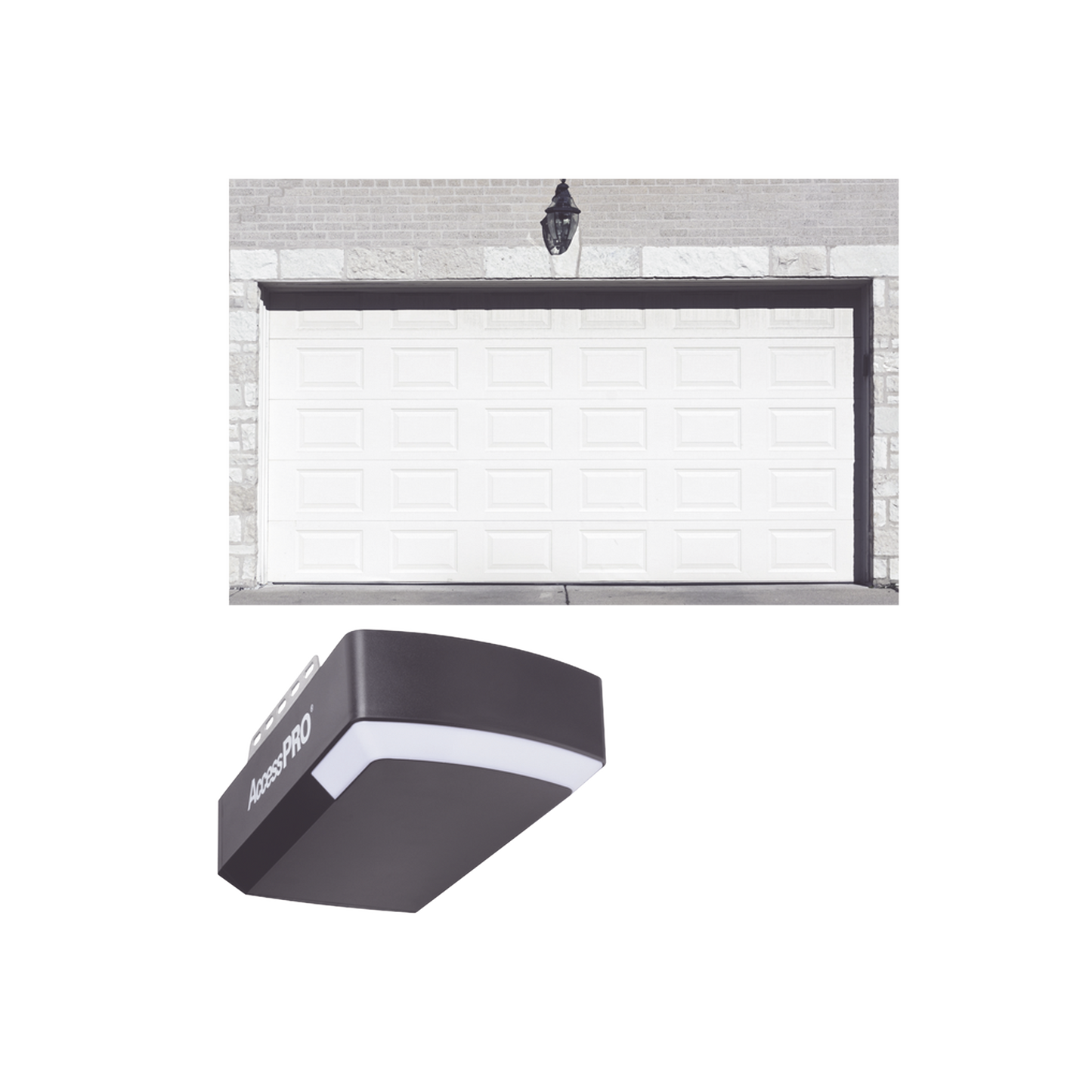 KIT COMPLETO Puerta D/ Garage 10x7 Pies / Cuadro Corto / Color blanco / Insulada / Incluye Motor FS1000APPRT / 1/2HP / Fuerte/Silencioso/Luz LED/Motor DC .