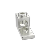 Terminal tipo Lengüeta Recta de Aluminio con Agujero 1/4", y Barril para Cable #14 - 2/0 AWG