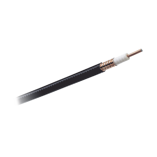 Retazo de Cable coaxial Heliax de 1/2", cobre corrugado, blindado, 50 Ohms 50FT