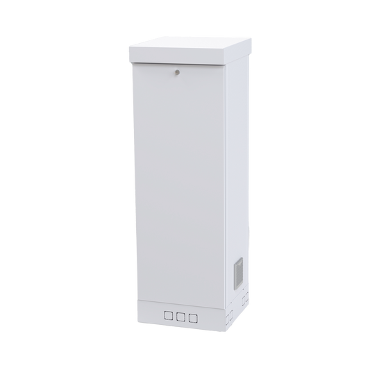 Gabinete para Piso, Capacidad, 31 Unidades de Rack, Doble puerta y Postes frontales e intermedios ajustables, Color Blanco, Se envía el Gabinete Armado.