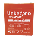 Batería 12 V / 5.5 Ah / UL / Tecnología AGM / Vida útil promedio de 5 años / Retardante a la Flama / Para uso en equipo electrónico, Alarmas de Intrusión / Incendio/ Control de acceso / Video Vigilancia / Incluye