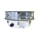 Luz de Obstáculo Media Intensidad FAA LONESTAR / Tipo L864-L865 / 20.000 cd Blanco - 2.000 cd Rojo / 360° Cobertura Horizontal / Infrarrojo 246 mW/sr / Sincronización GPS Opcional / Garantía 5 Años