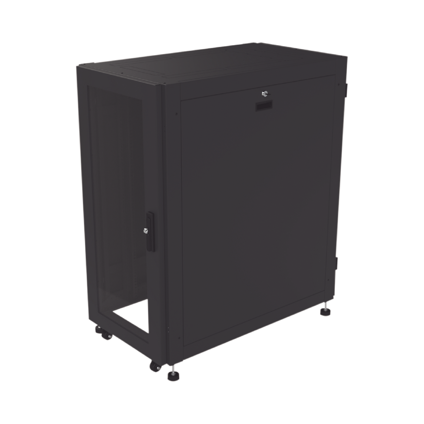 Gabinete Profesional para Telecomunicaciones de 24UR, 600 mm de Ancho x 1000 mm de Profundidad, Se envía el Gabinete Armado.