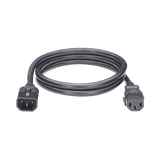 Cable de Alimentación Eléctrica Con Bloqueo de Seguridad, de IEC C14 a IEC C13, 1.2 Metros de Largo, Color Negro, Paquete de 10 Piezas