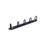 Organizador de Cables con 5 anillos, 1U, 19" Color negro