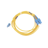 Jumper de Fibra Óptica Monomodo 9/125 LC/UPC-SC/UPC, PVC, 2.0 mm, Dúplex, amarillo, 3 metros