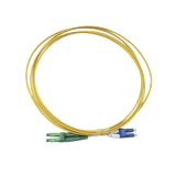 Jumper de Fibra Óptica Monomodo 9/125 LC/UPC-LC/APC, OFNR (Riser), 2.0 mm, Dúplex, amarillo, 3 metros